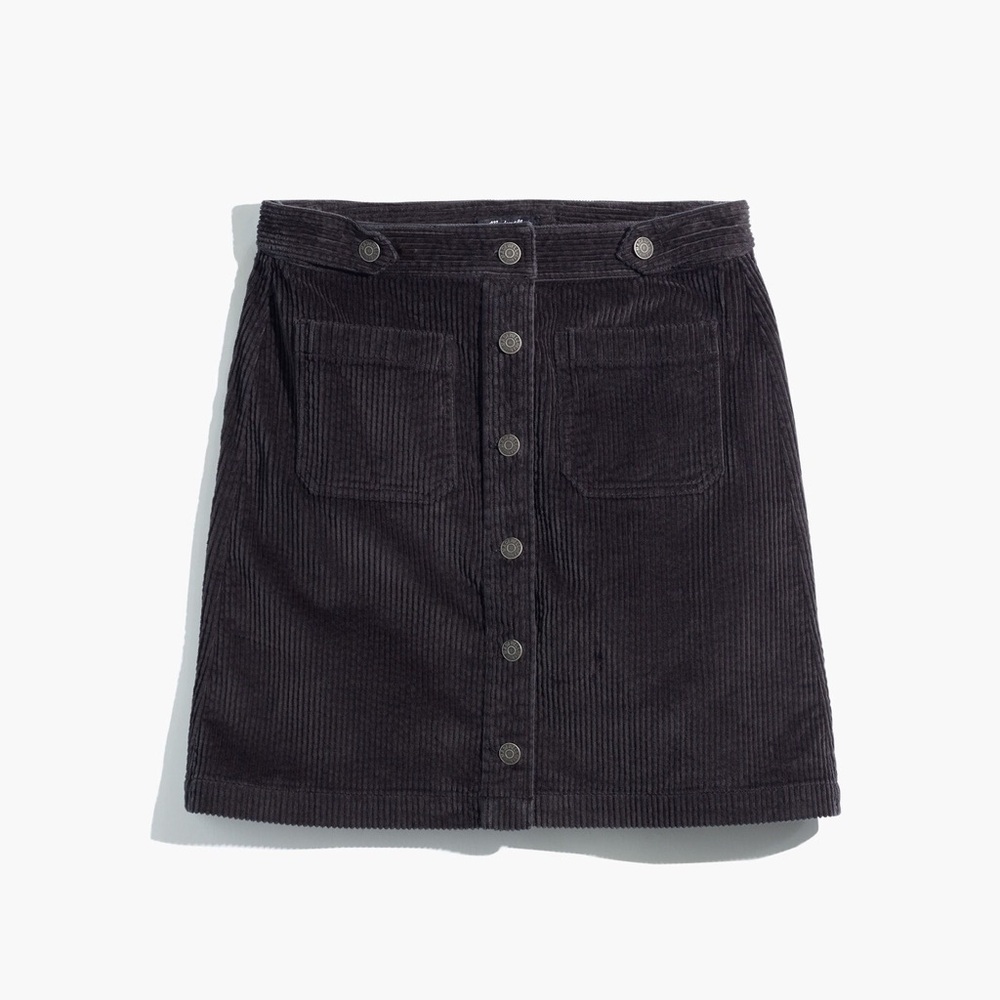Corduroy A-Line Mini Skirt: Patch Pocket Edition